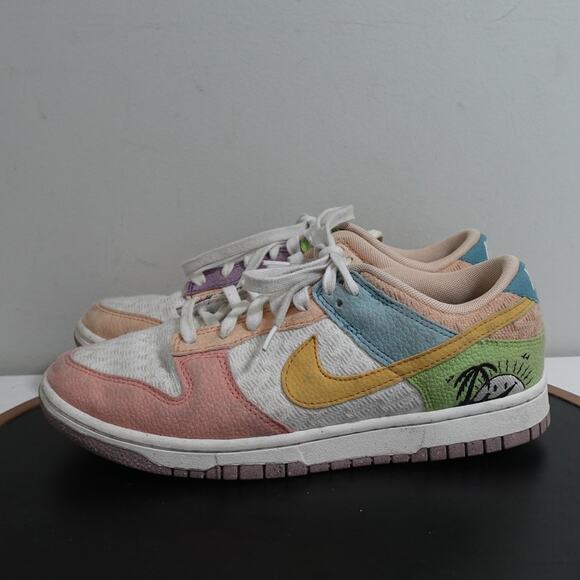 Nike Dunk Low‎ SE Sun Club Men 9.5 Multicolor DQ0265‑100 Palm Embroidery main image 11